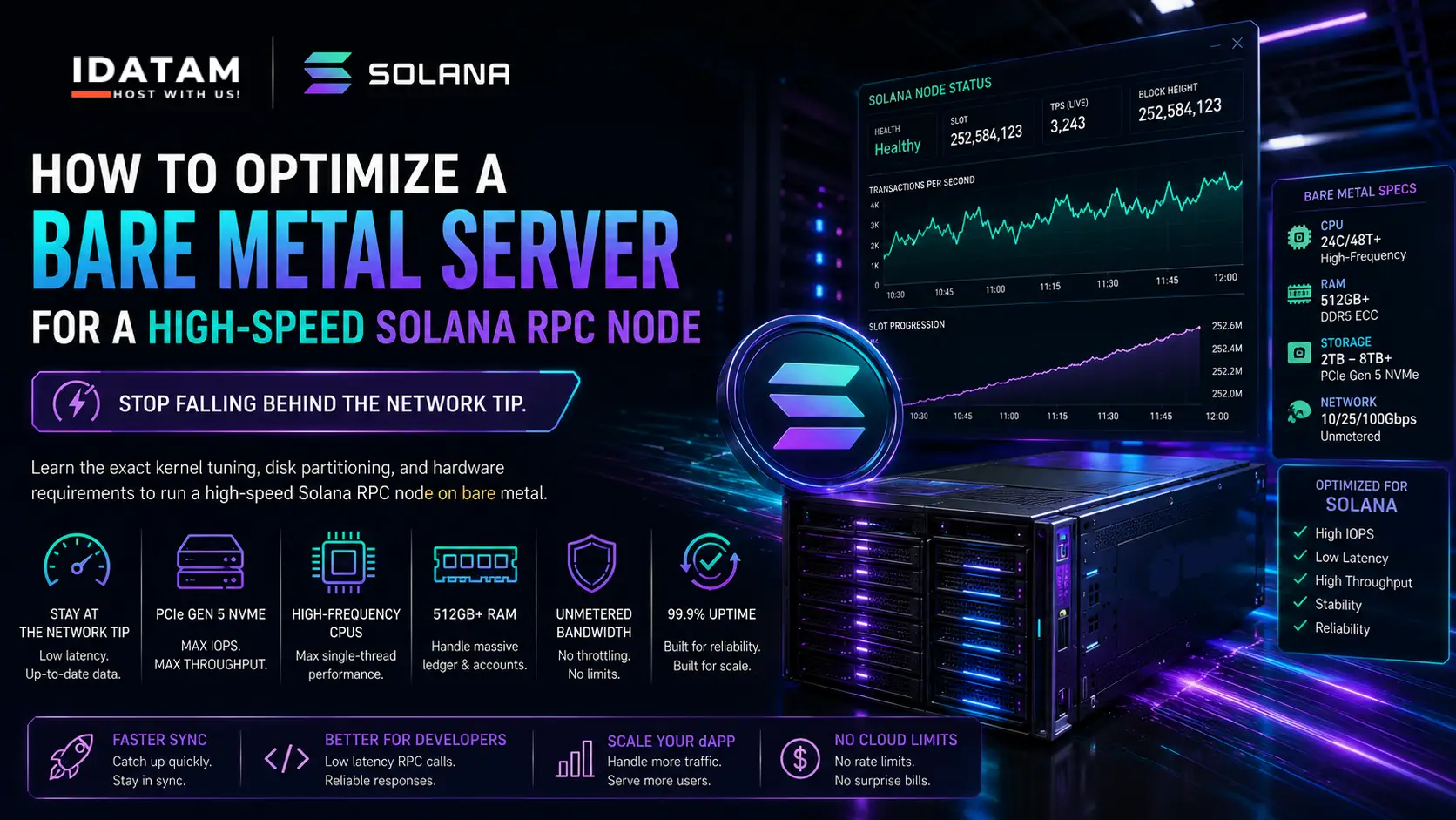Bare Metal Server for a High-Speed Solana RPC Node