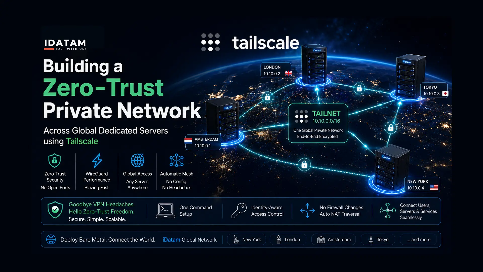 Zero-Trust Network Tailscale Global Servers