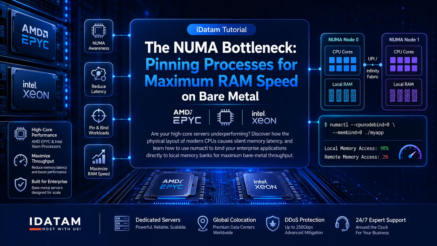 Optimize AMD & Intel Servers: Fix NUMA Latency with numactl